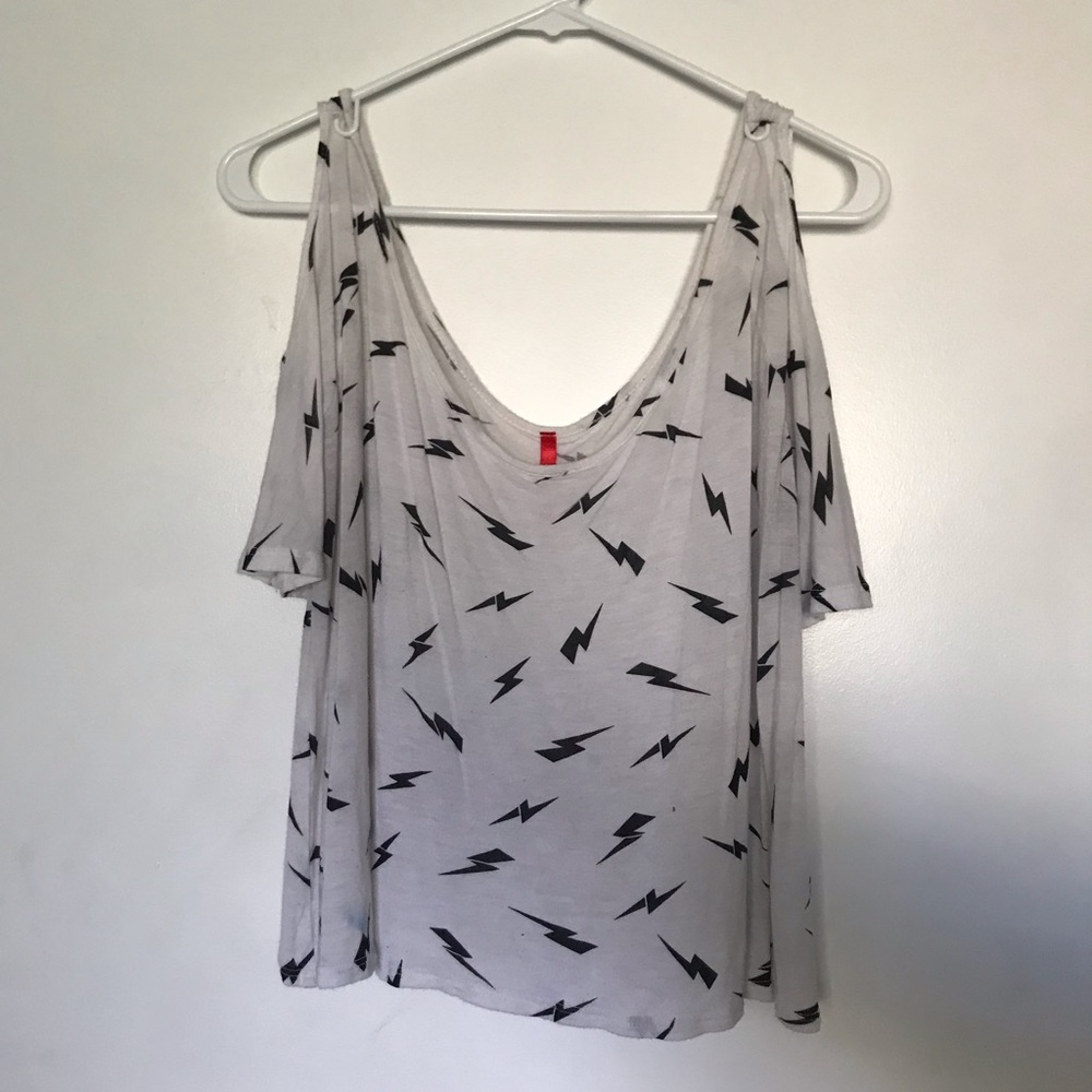 White lightning Crop Top